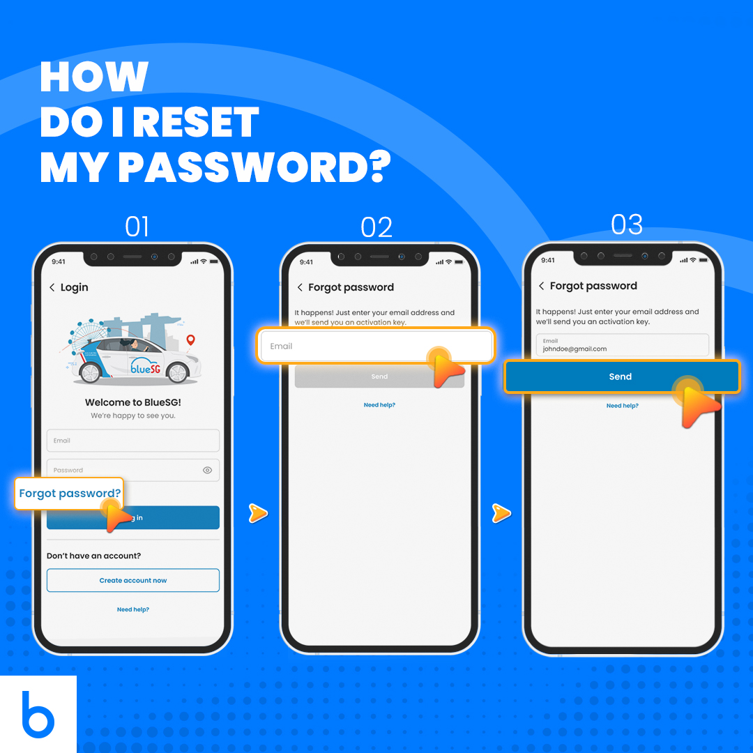 How to reset / change your password? – BlueSG